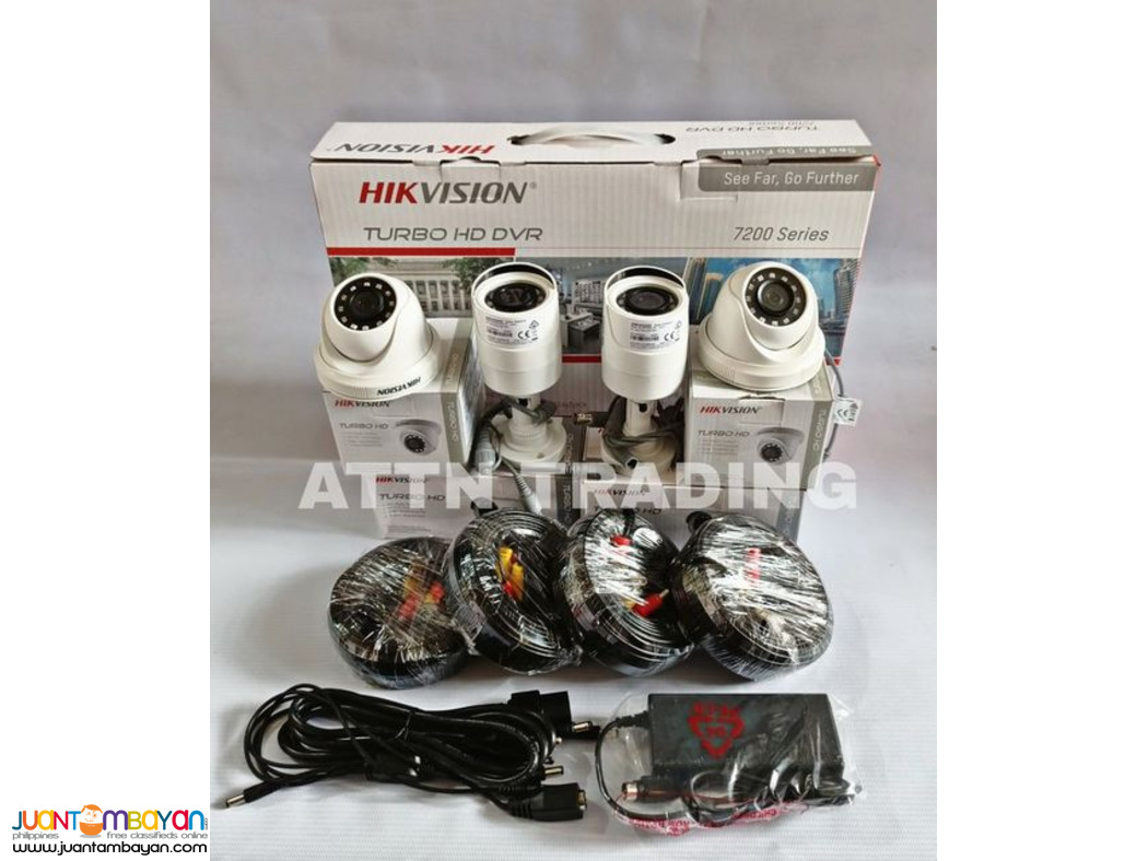 HIKVISION 4CH 1MP COMPLETE SET (KIT) PLUG AND PLAY / MOBILE VIEWING