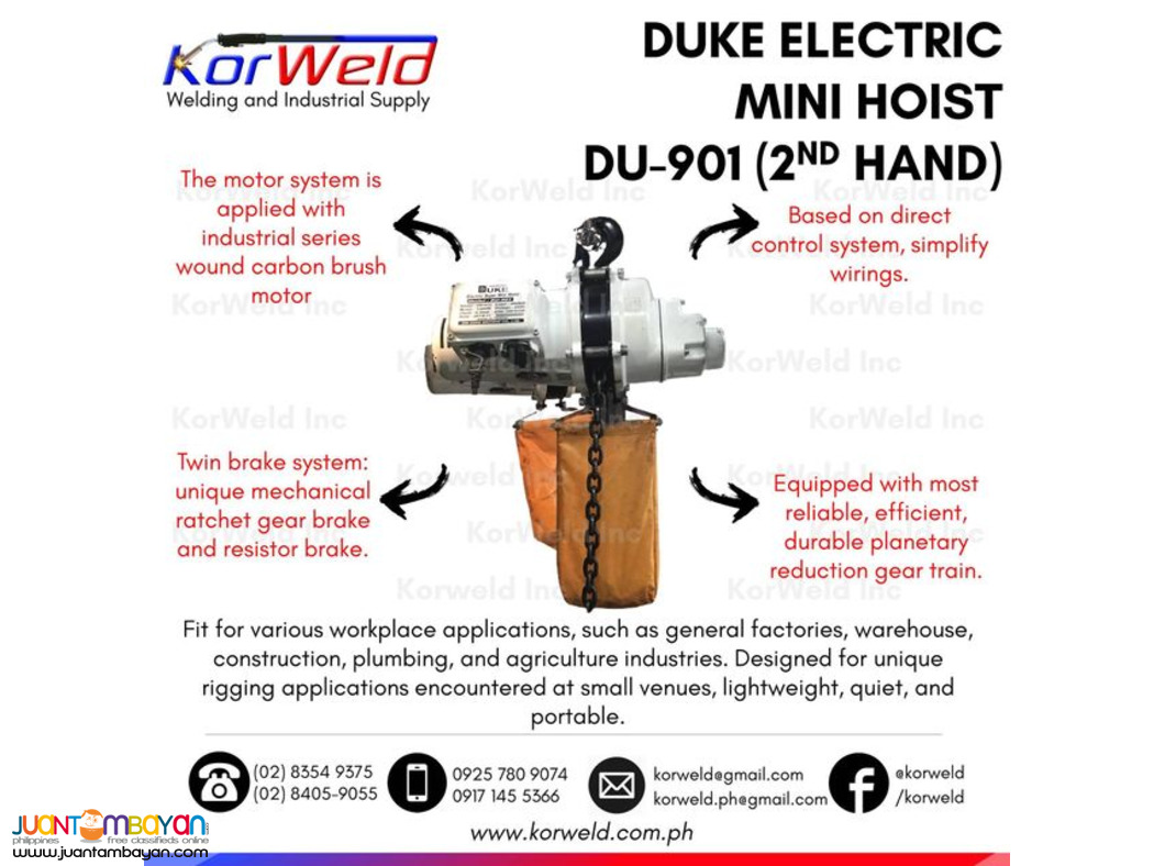 Electric Hoist Mini 500 kgs.