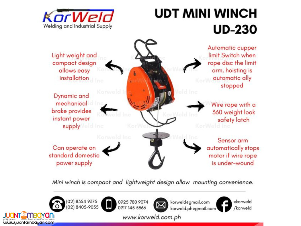 Electric Winch Mini Winch 230 kg