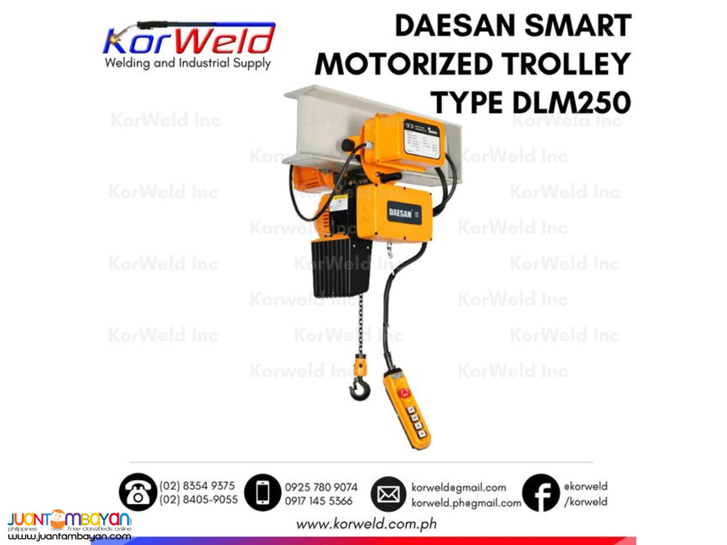 Smart Electric Hoist with Motorized Trolley 250kgs.