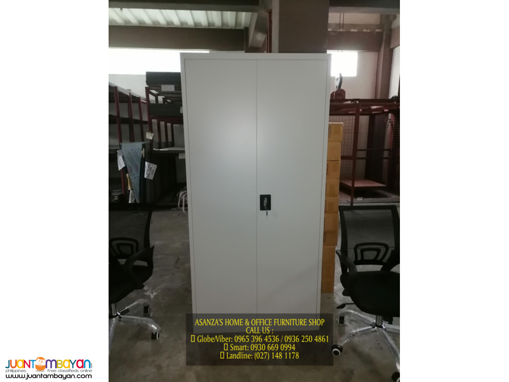 2-DOOR STEEL/WOODEN WARDROBE CABINET (DIRECT FACTORY PRICE)