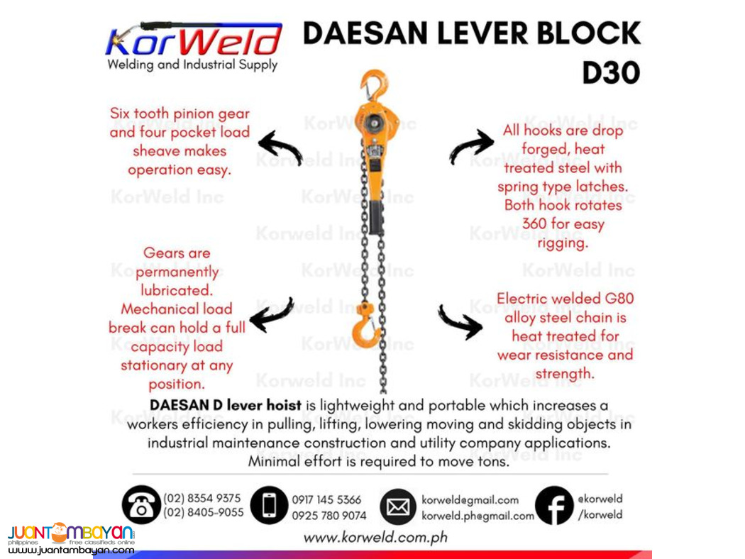 Lever Block / Rachet Manual Hoist