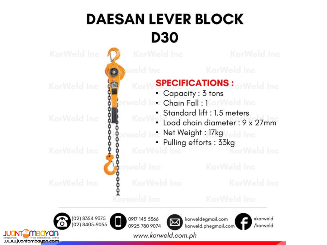 Lever Block / Rachet Manual Hoist