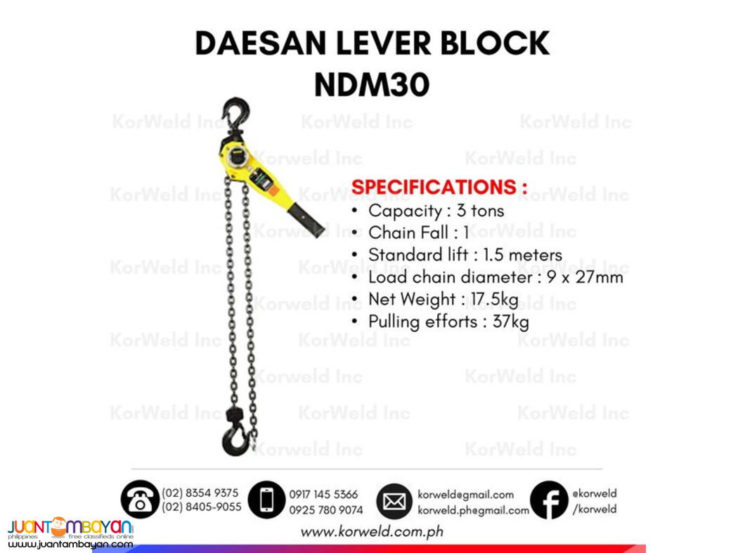 Manual Rachet Lever Block