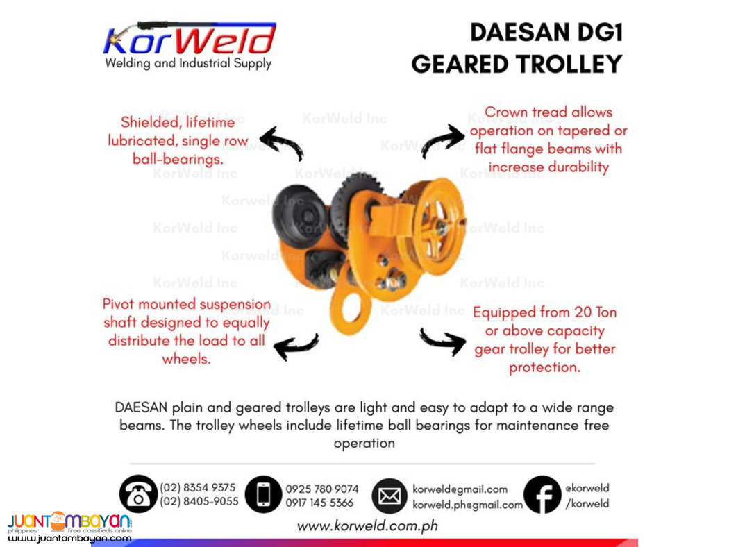 Geared Trolley 1 Ton