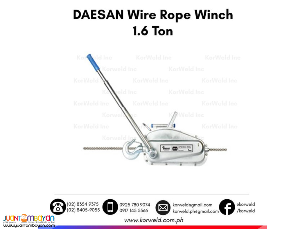 Wire Rope Winch 1.6 Ton