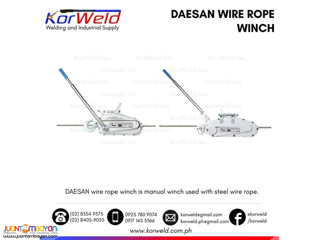 Wire Rope Winch 1.6 Ton