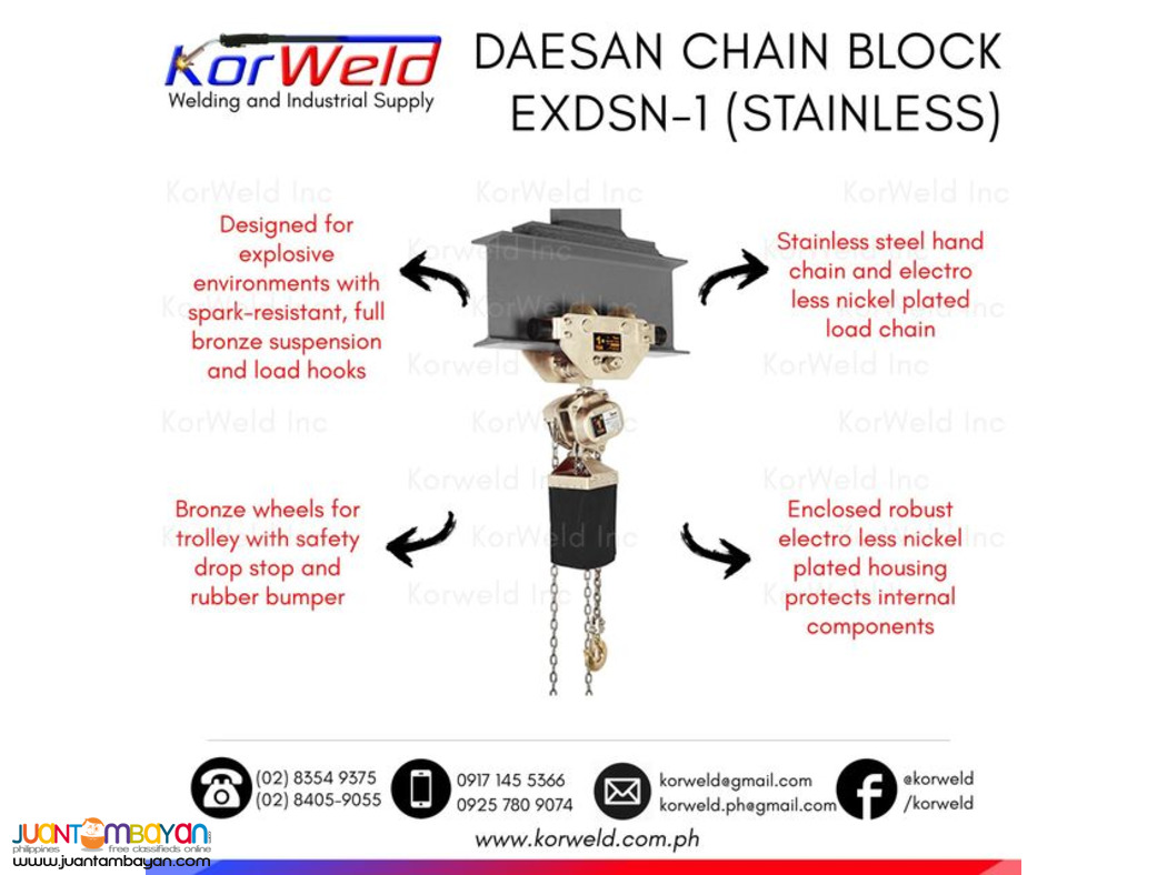 Spark Resistant Chain Block