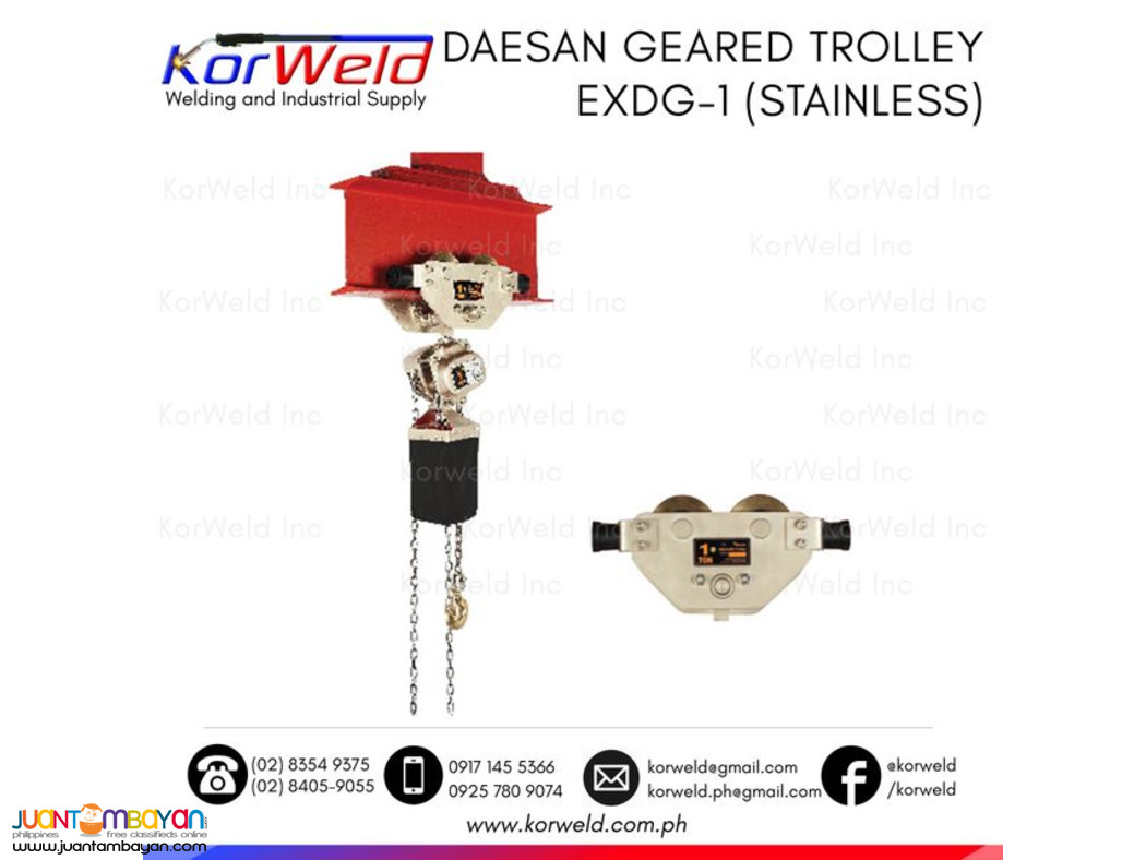Spark Resistant Geared Travelling Trolley