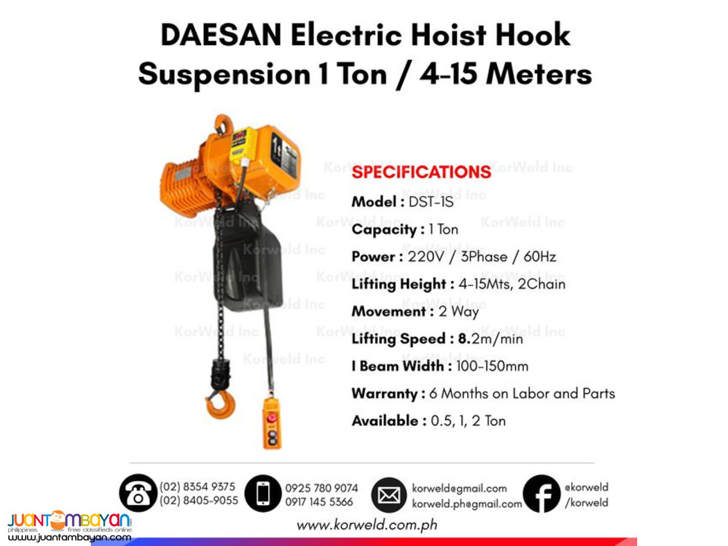 Electric Hoist Chain 1 Ton