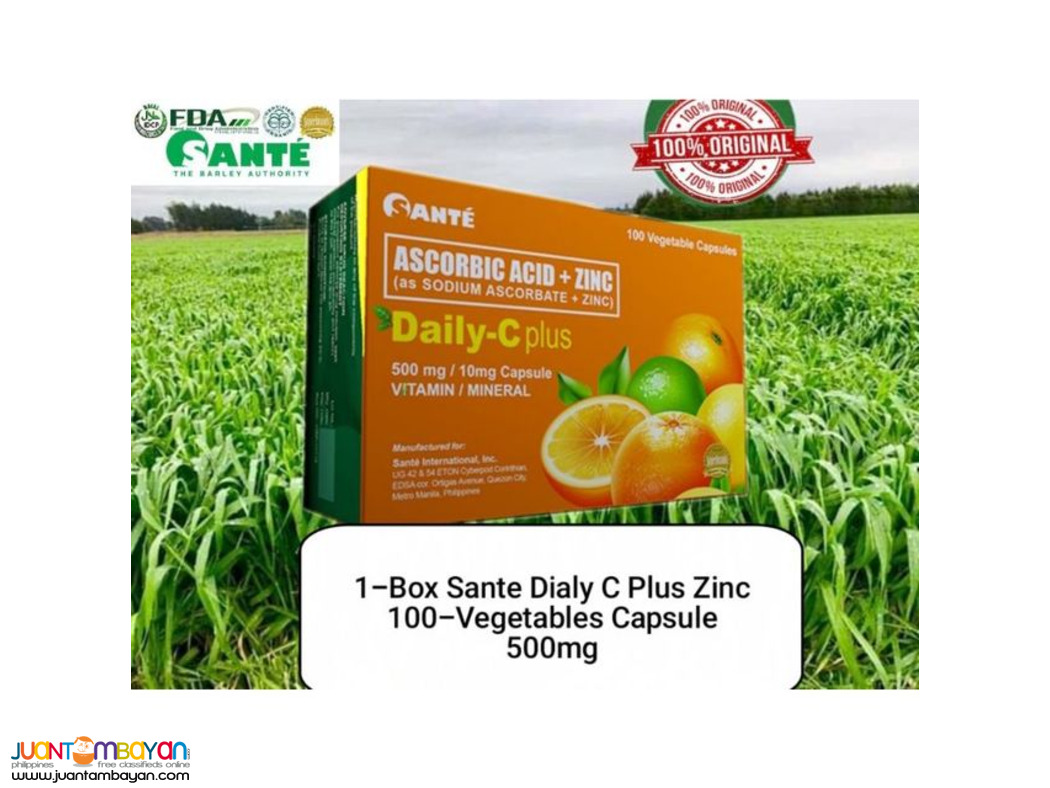 Daily-C Plus, Ascorbic Acid + Zinc (500mg/10mg) x 100's