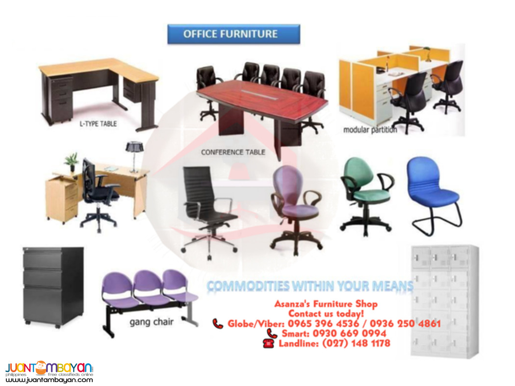 Office Table.Chair.Filing Cabinet (Office Partition-Divider)