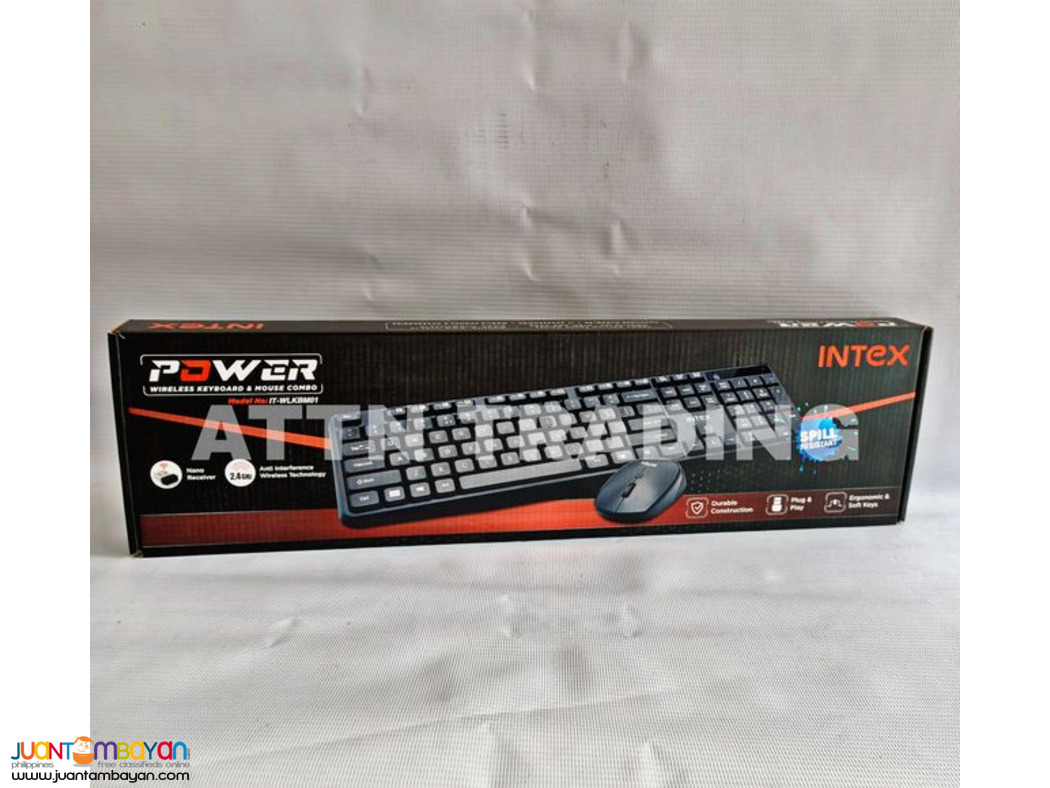 Intex ITWLKBM01 POWER Wireless Keyboard & Mouse Combo Set