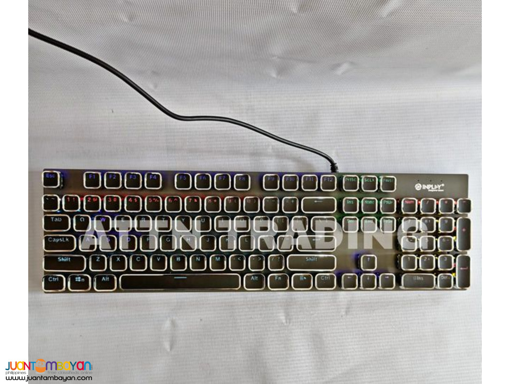 INPLAY KS188 MECHANICAL COLORFUL RUNNING LIGHT GAMING KEYBOARD