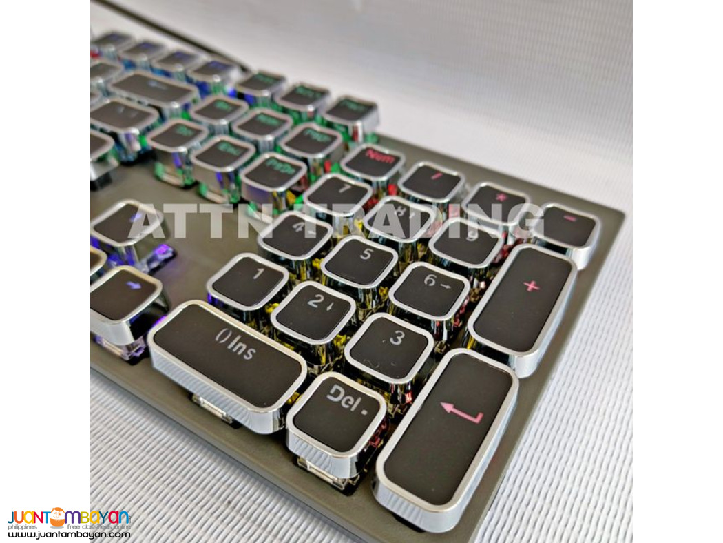 INPLAY KS188 MECHANICAL COLORFUL RUNNING LIGHT GAMING KEYBOARD