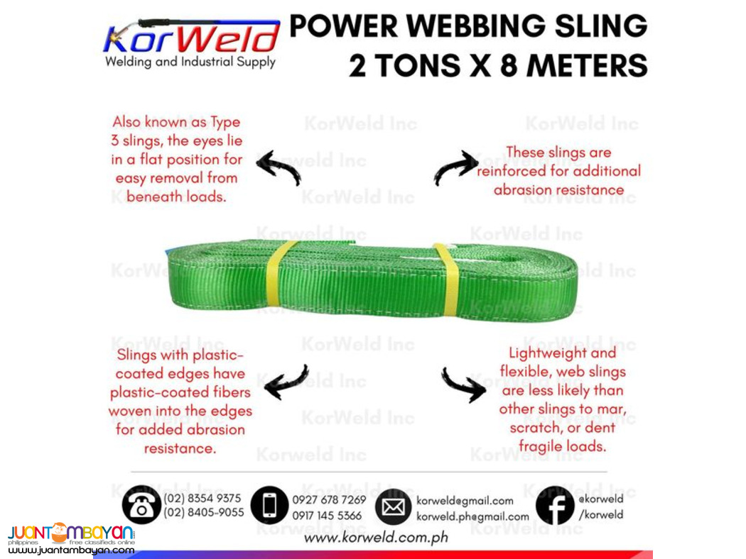 Rejin Power Webbing Sling 2 Tons x 8 Meters