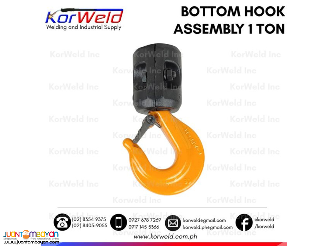Bottom Hook Assembly 1 Ton for Electric Hoist Chain