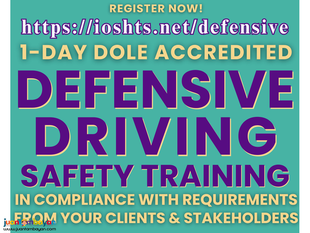 Online Defensive Driving Safety Training DOLE Accredited Training