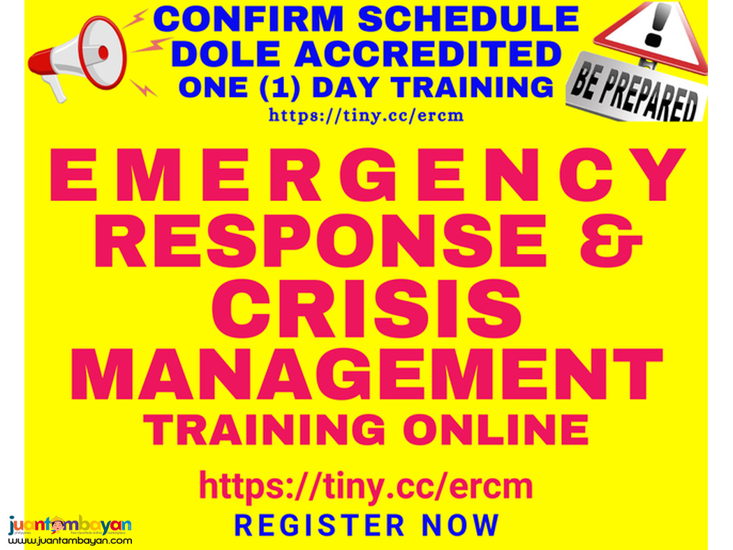 Online Emergency Response Crisis Management DOLE Accredited Training
