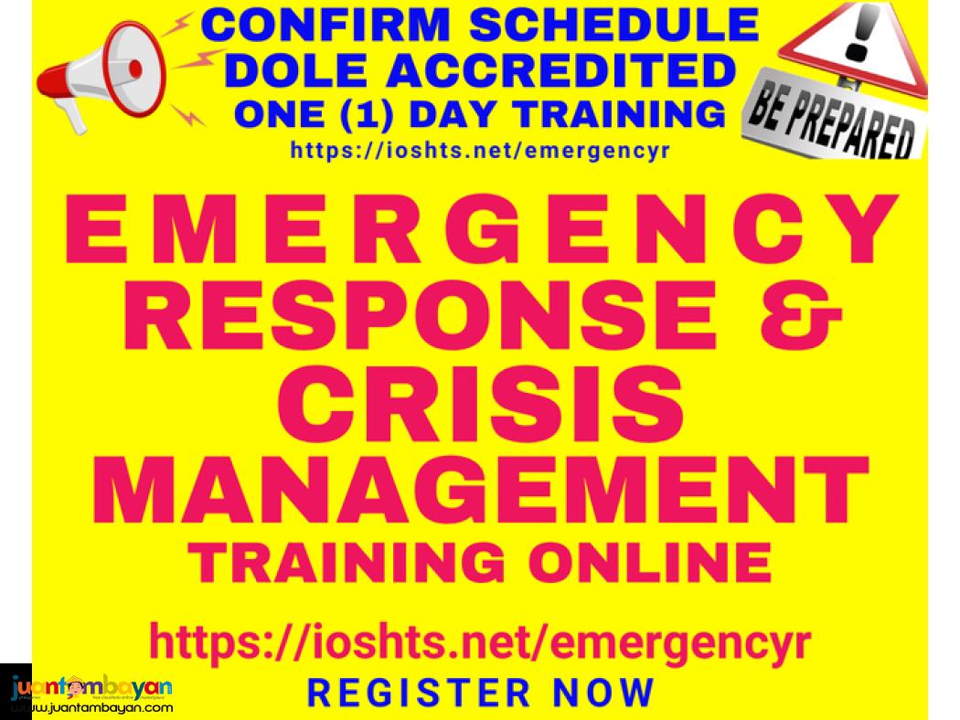 Emergency Response Crisis Management DOLE Accredited Training Online