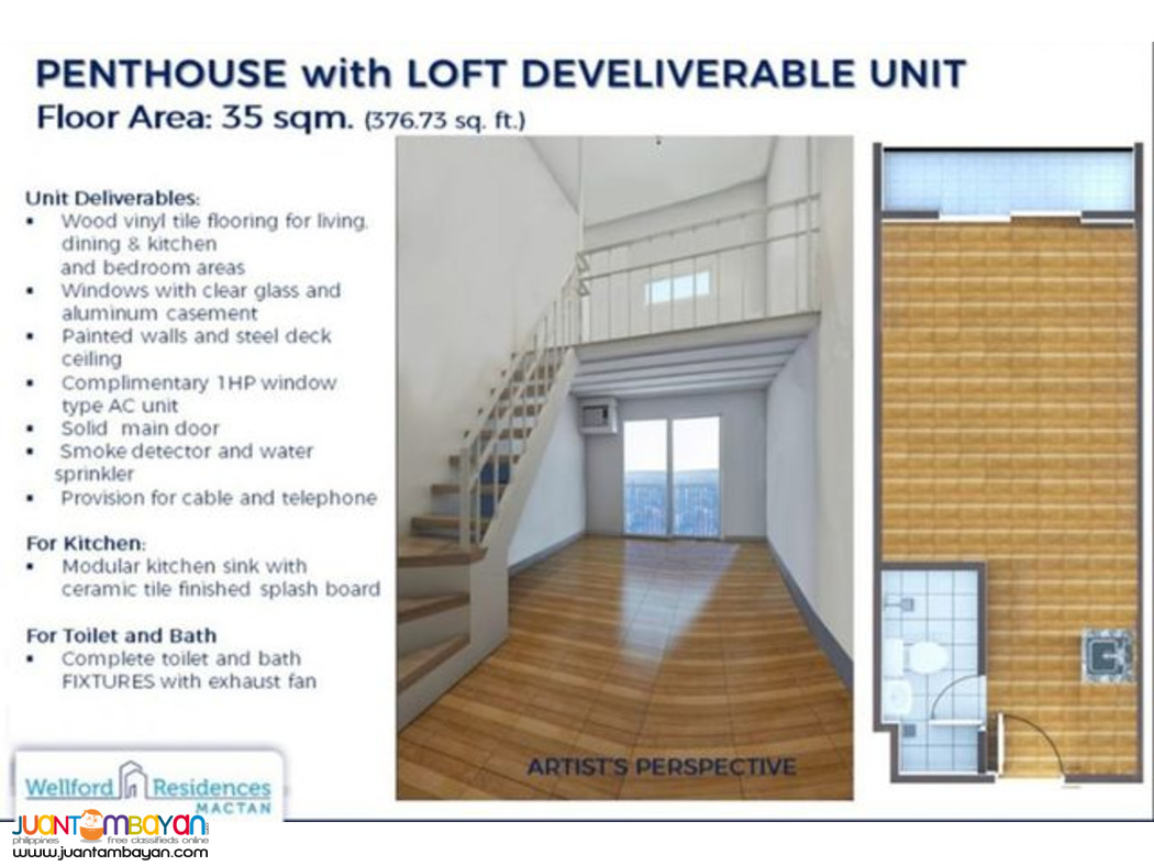 LOFT UNIT WELLFORD RESIDENCES MACTAN CEBU NEAR CCLEX