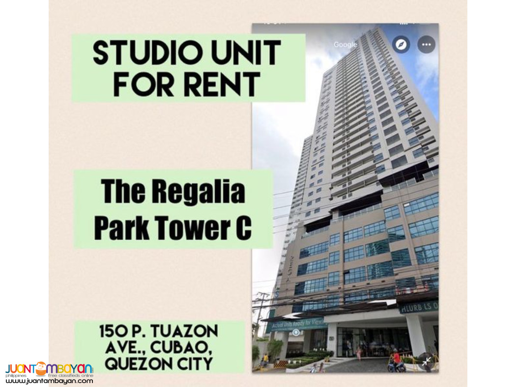 STUDIO UNIT FOR RENT 16,500