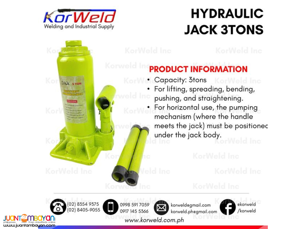 Hydraulic Jack / Bottle Jack 3 Tons