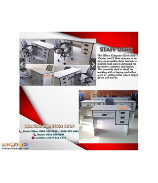 Office Computer Desk with Center & 3 Side Drawers | FACTORY PRICE