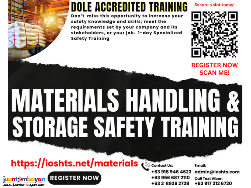DOLE Accredited Materials Handling Storage Safety Training