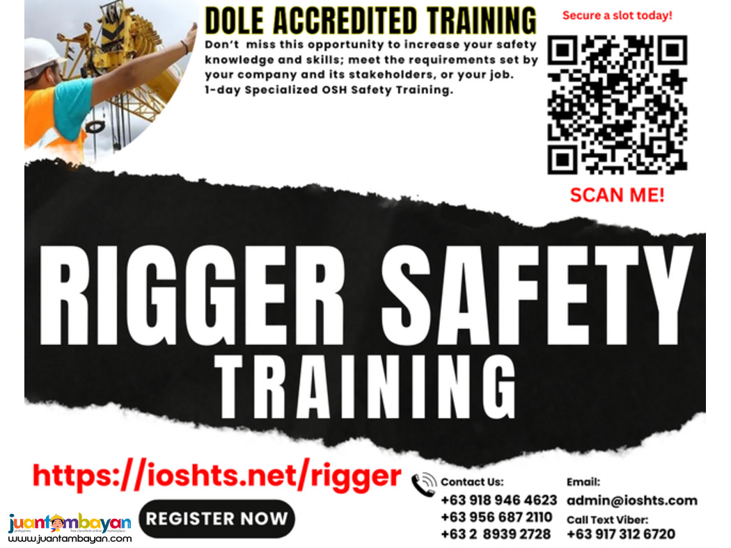 Rigger Safety Training for Riggers Signalman DOLE Specialized Training