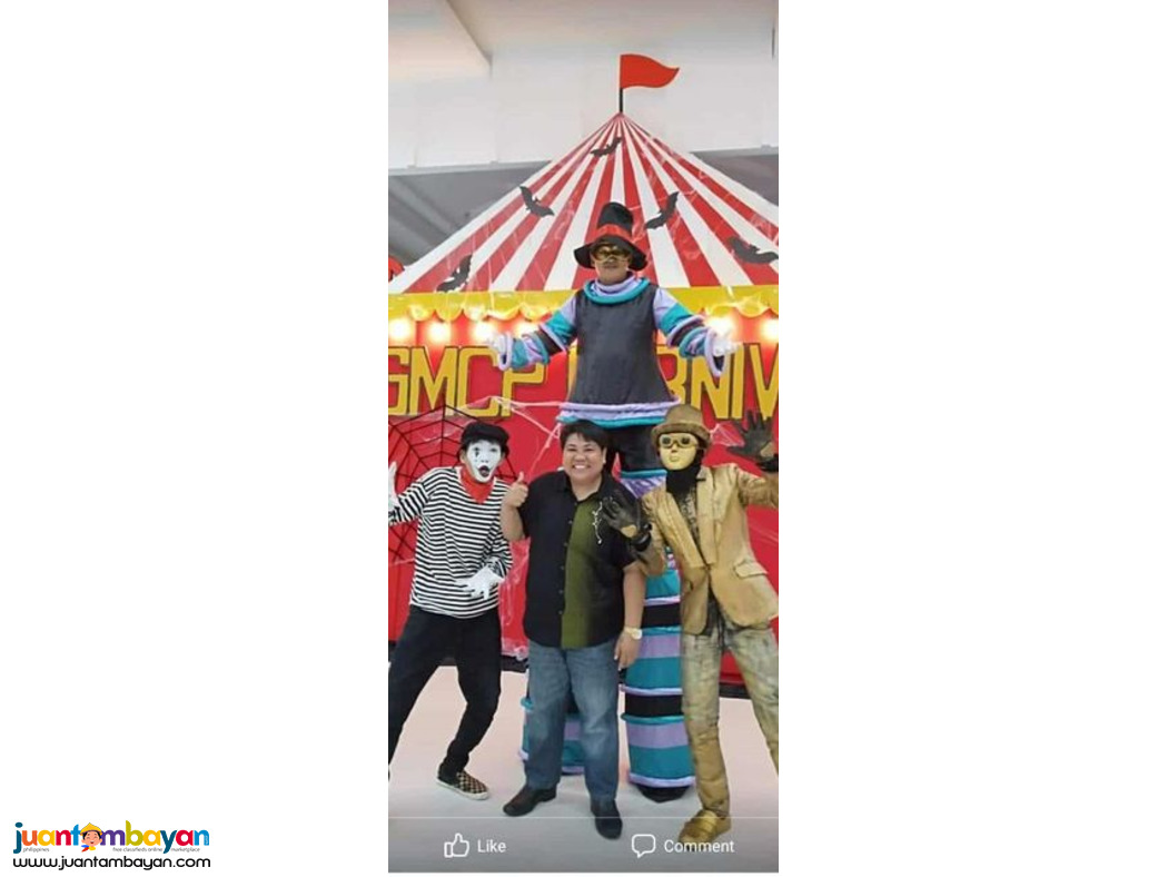 Human statue, mime, Trick or treat, Halloween party, events