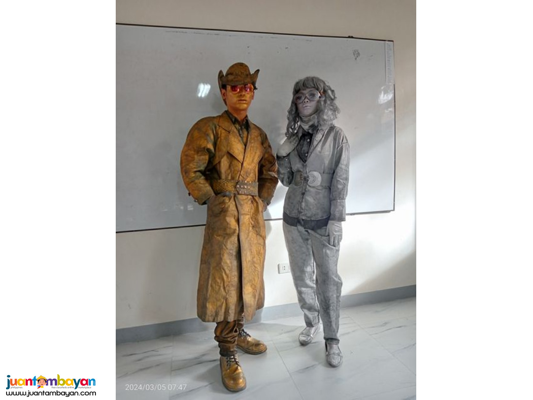 Human statue, mime, Trick or treat, Halloween party, events