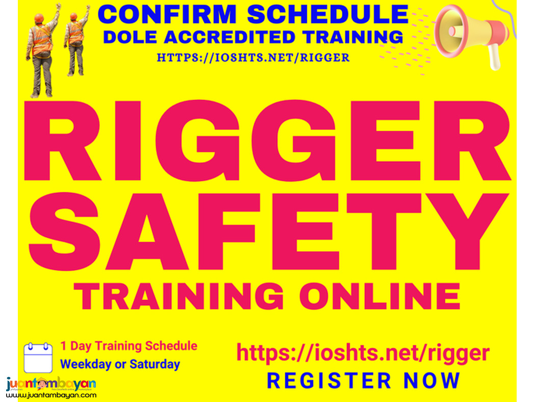 Rigger Safety Training for Riggers Signalman DOLE Specialized Training