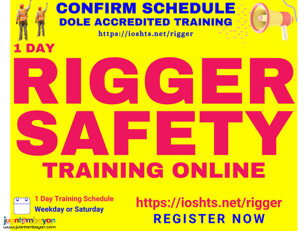 Rigger Safety Training for Riggers Signalman DOLE Specialized Training