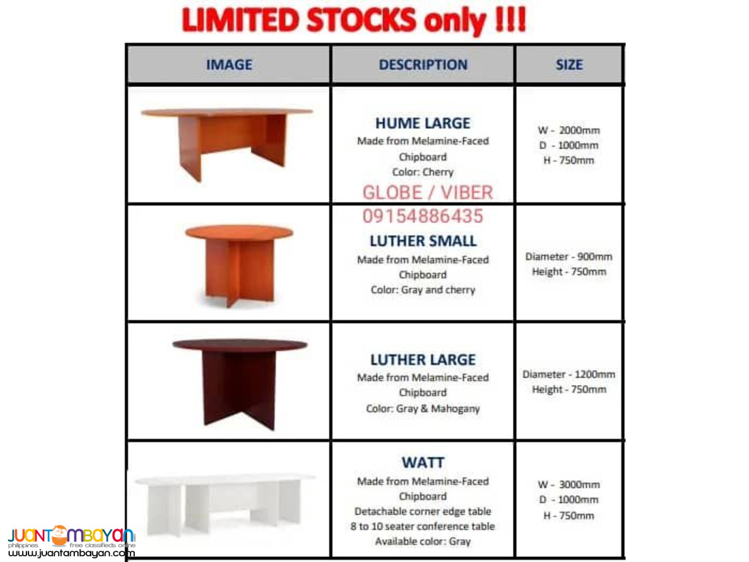 CONFERENCE TABLE 4-6 SEATER ( FACTORY PRICE )