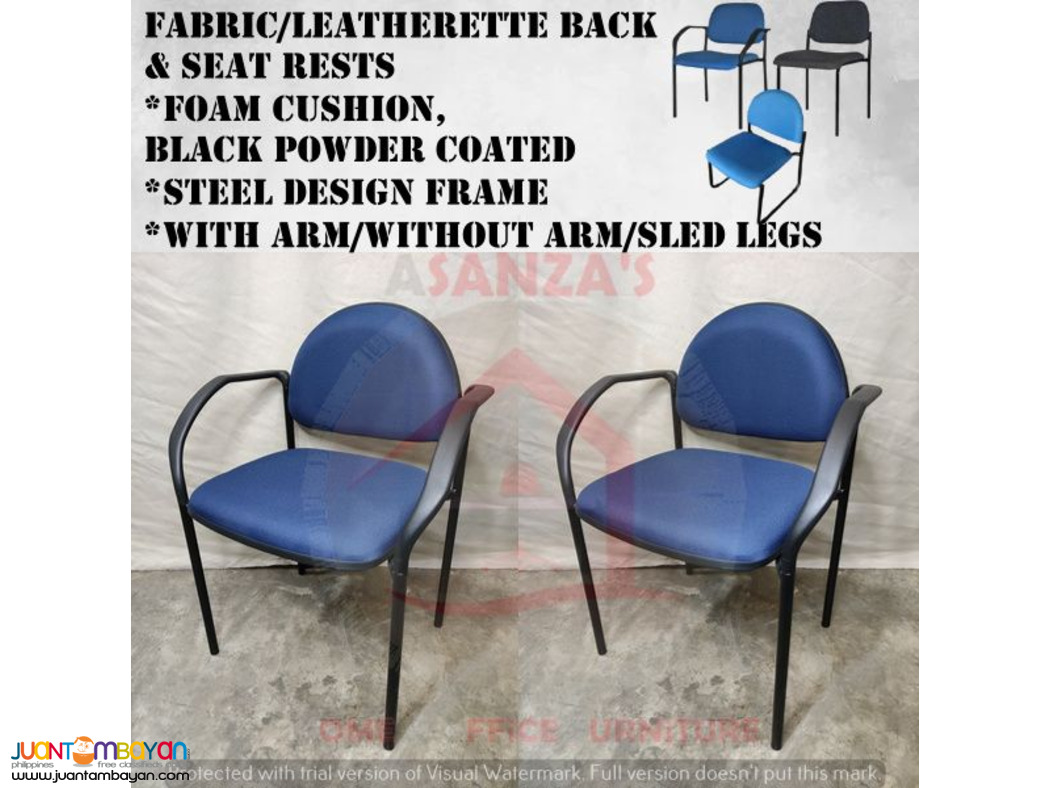 Fabric/Leatherette Back & Seat Rests Visitors Chair