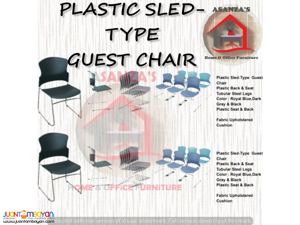 PLASTIC SLED-TYPE GUEST CHAIR