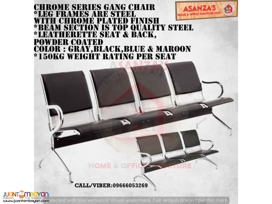 CHROME SERIES GANG CHAIR