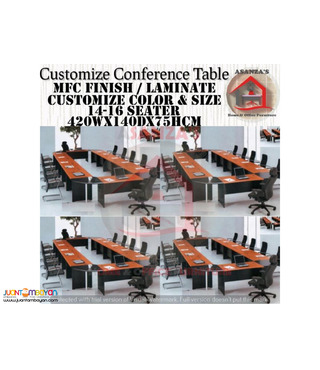 CUSTOMIZE CONFERENCE TABLE