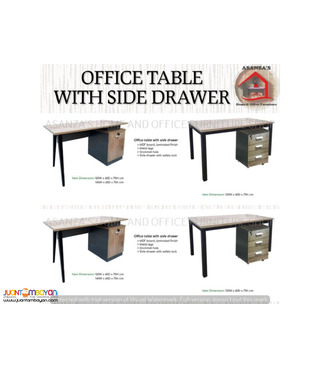 OFFICE TABLE WITH SIDE DRAWER