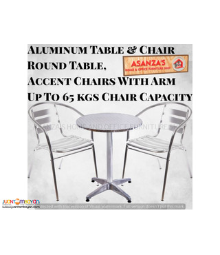 ALUMINUM TABLE & CHAIRS