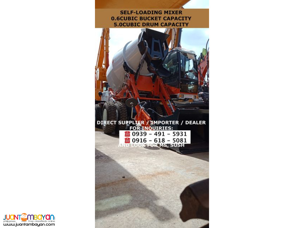 Self-Loading Mixer 0.6cbm bucket cap & 5cbm Drum Cap 
