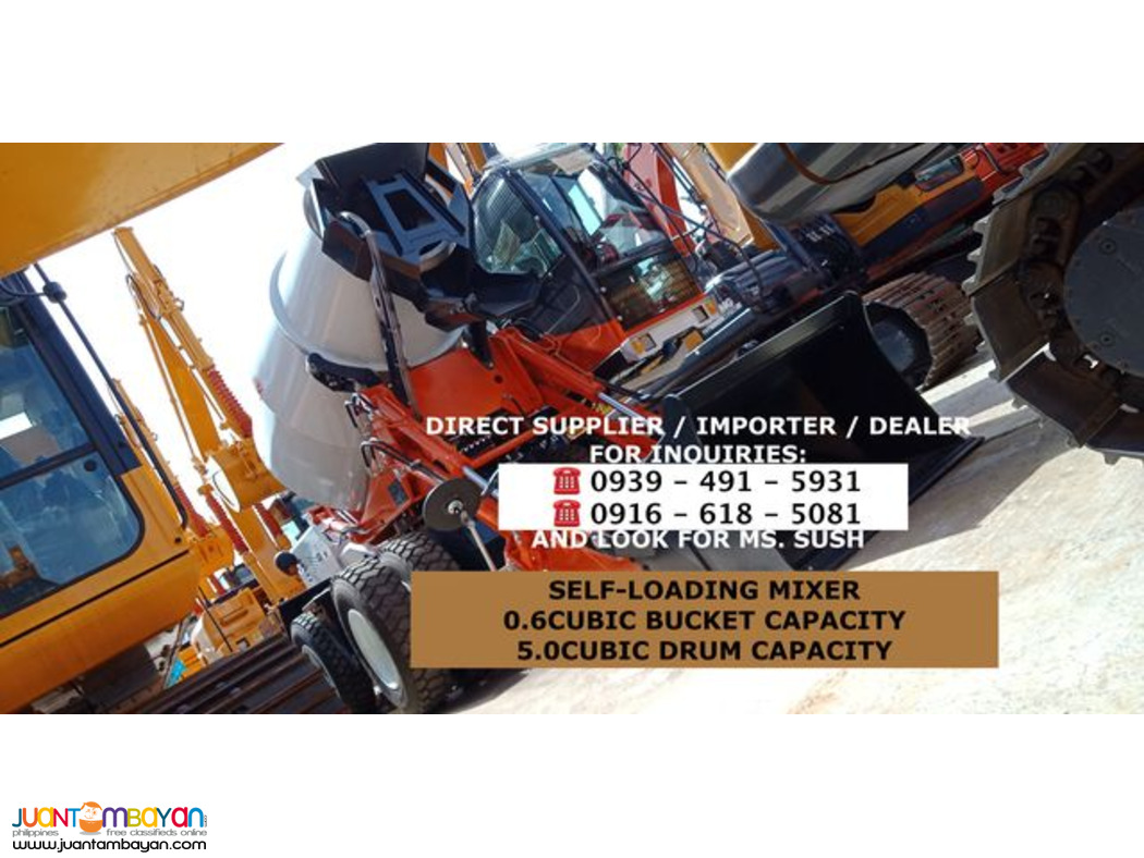 Self-Loading Mixer 0.6cbm bucket cap & 5cbm Drum Cap 