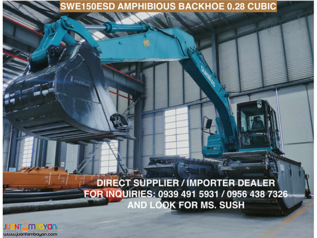 Amphibious Pontoon Backhoe SWE210sd Sunward 