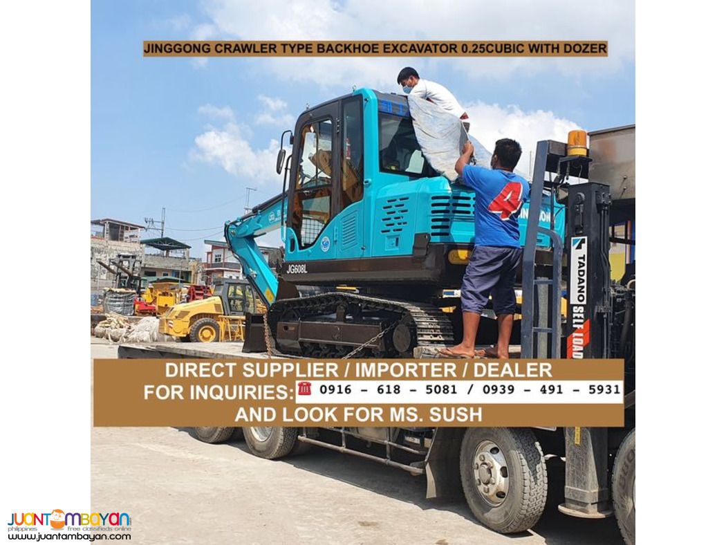 Jinggong Crawler Type Backhoe with dozer 0.25cubic