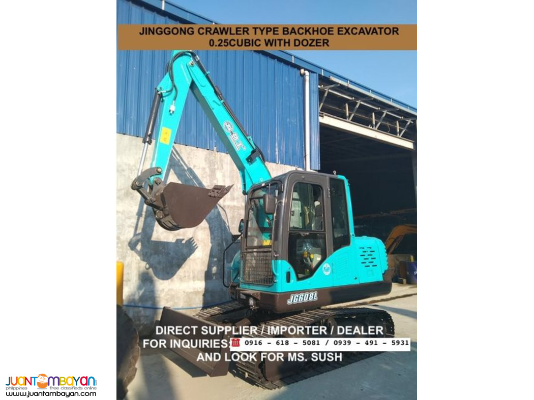 Jinggong Crawler Type Backhoe with dozer 0.25cubic
