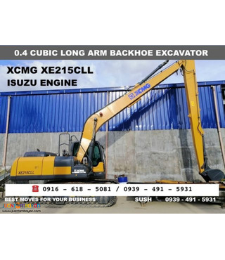 long arm backhoe xCMG xE215cLL Isuzu engine 0.4cubic 
