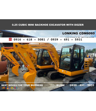 Lonking CDM6060n 0.25cubic Mini Backhoe Excavator with dozer