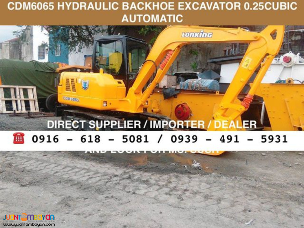 CDM6065 Lonking 0.25cubic Backhoe Excavator (Automatic) 