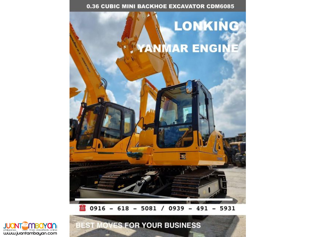 LONKING CDM6085 0.36 cubic hydraulic backhoe excavator